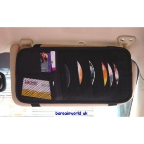 CD card visor holder cars vans sun blind organiser hold all windscreen cards NEW