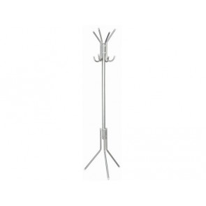 8 HOOK HAT & COAT RACK SILVER STAND HOLDER HANGER ASSEMBLY REQUIRED 175CM H13