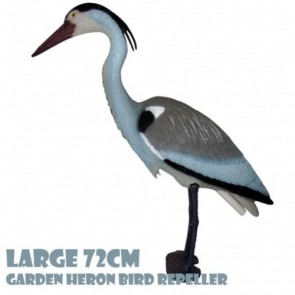 LARGE 72CM HERON Bird Deterrent Repellent FISH KOY POND garden ornament Scare H2