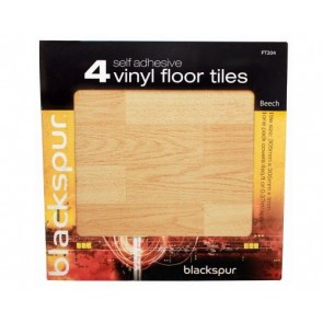 4PK SELF ADHESIVE FLOOR TILES BEECH EFFECT FLOORING 4 SQ FT COVERED H30BEECH
