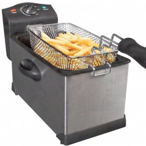 Professional Deep Fat Fryer Stainless Steel 3 Litre Chips Kitchen Non Stick H9