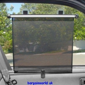SELF ADHESIVE KIDS CAR VAN SUN SHADES ROLLER BLINDS NISSAN WINDOW PRIVACY New!