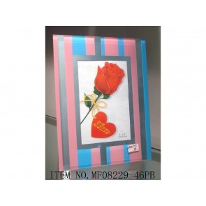 STRIPES GLASS PHOTO FRAME SQUARE 6 X 4 PHOTO PICTURE SHABBY CHIC CLIP STAND LS15