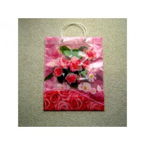 Large Reusable Decorative Gift Bag ROSE FLOWER Carrier 31 x10x39cm LS16