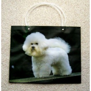 1 x Large Reusable Decorative Gift Bag Carrier Poodle Dog 33 x 10 x 26cm LS7