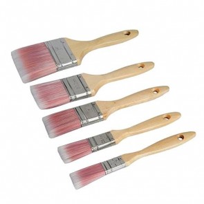 BRAND NEW SYNTHETIC BRUSH SET 5PCE DECORATING DIY HAND TOOLS ACCESSORIES P273