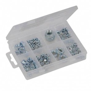 BRAND NEW HEXAGON NUTS PACK 108PCE ASSORTED SIZES M4 - M12 MINI TOOLS P313