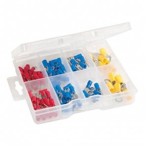 BRAND NEW CRIMP TERMINALS PACK 82PCE RING FORK MALE FEMALE ACCESSORIES TOOL P314