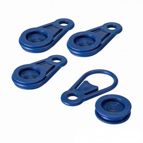 BRAND NEW TARPAULIN CLIPS 4PK PLASTIC EYELETS TENT TARPS CAMPING MARKET P49