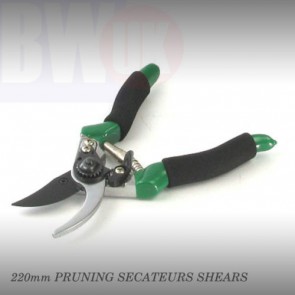220mm Garden Pruning Shears Bypass Secateurs aluminium spring soft grip S70