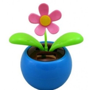 Solar flower dancing flip flap car motion ornament window moving leaves pot NEW!