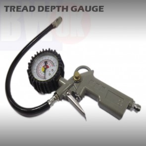 CAR CYCLE TYRE TIRE AIR INFLATOR DIAL PRESSURE DEPTH METER GAUGE COMPRESSOR T16