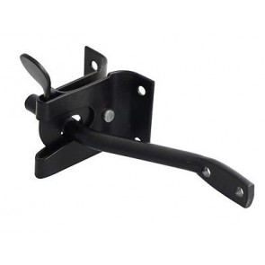 FORGE AUTO GATE GARDEN LATCH CATCH WITH STRIKER BLACK POWDER COATED T38