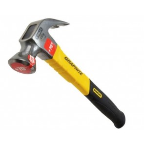 Stanley Professional Curved Claw Hammer Graphite Shaft 450g (16oz) STA151505 T41