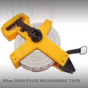 Open Reel Fibreglass Measuring Tape Surveyors 50m Long Reel 50 Meters T9