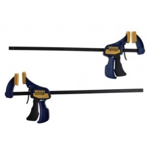 2 X IRWIN 12" QUICK GRIP SPEED MINI BAR CLAMPS TRIGGER 300MM TWIN PACK NEW TB5