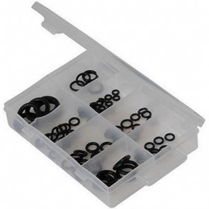 'O' RINGS PACK NITRILE BLACK RUBBER 85 PC sizes 4.2 x 7.2 to 15.4 x 23.8mm U216