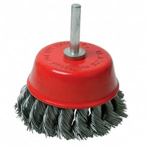 TWIST-KNOT CUP BRUSH 75 MM RUST REMOVAL 6MM SHANK POWER TOOL ACCESSORY U322