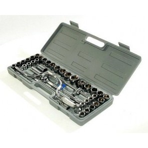 High Quality 42 Piece Socket Set 1/2" Metric Ratchet plug AF 42 Tool Kit Set U40