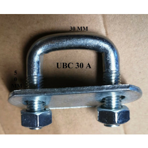 1 x Steel Square U-bolt U bolt Brackets Boat Trailer 30x50x10mm M10 Nuts UBS-30A