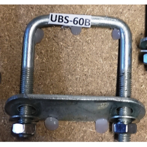 Steel Square U-Bolts Brackets Boat Trailer 60x90x10mm M10 Nut & Plate UBS-60B