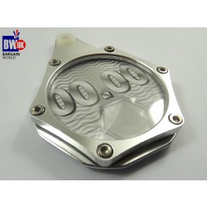 SILVER MOTORCYCLE MOTORBIKE BIKE MOPED TAX DISC HOLDER WATERPROOF METAL (Z74)