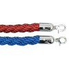 1.5m long Twisted Braided Queue Barrier Rope ropes Red Blue Posts Stands Divider