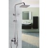 CHROME TWIN HEAD STANDING SHOWER MIXER THERMOSTATIC BATHROOM BATH SET TAP17